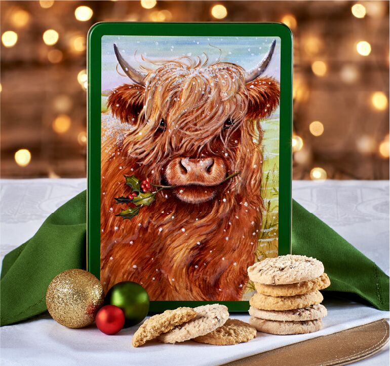 Embossed Highland Cow Tin